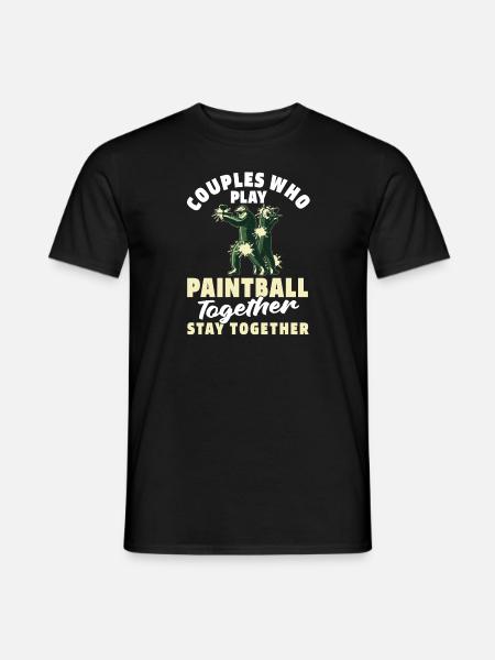 Paintball Couple - T-shirt homme - noir