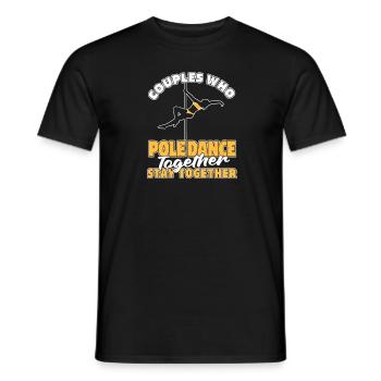 Pole Dancing Paar - Männer T-Shirt - Schwarz - Vorne - AI Model Male 178 light (178cm)