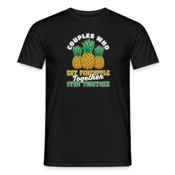 Paire d’ananas - T-shirt homme - noir - Devant - AI Model Male 178 light (178cm)