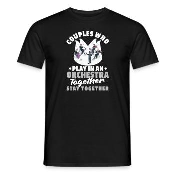 Orchestra Couple - Men's T-Shirt - black - Front - AI Model Male 178 light (178cm)