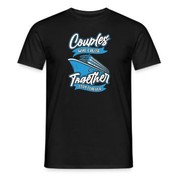 Kreuzfahrtschiff Paar - Männer T-Shirt - Schwarz - Vorne - AI Model Male 178 light (178cm)