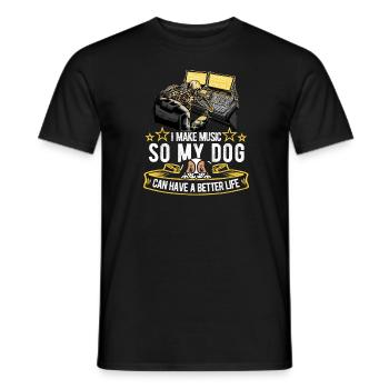 Tontechniker Toningenieur Hund - Männer T-Shirt - Schwarz - Vorne - AI Model Male 178 light (178cm)