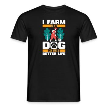 Fermier Chien fermier - T-shirt homme - noir - Devant - AI Model Male 178 light (178cm)