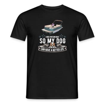 Chien de bateau ponton - T-shirt homme - noir - Devant - AI Model Male 178 light (178cm)