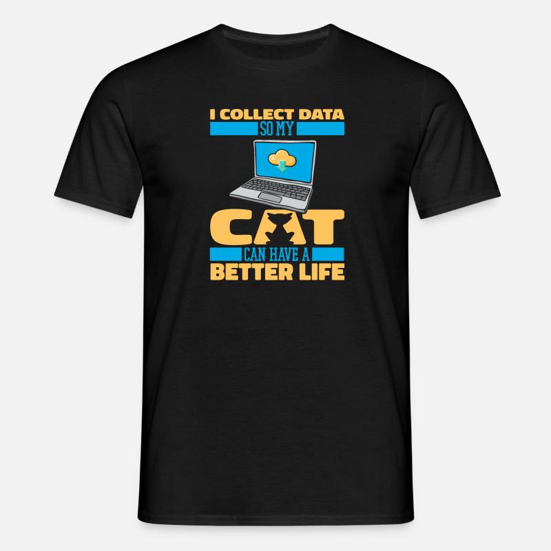 Data Science Data Analyst Cat - T-shirt Homme - noir