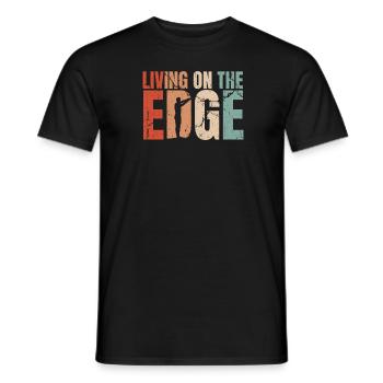 Diving Diver Living On The Edge - Men's T-Shirt - black - Front - AI Model Male 178 light (178cm)