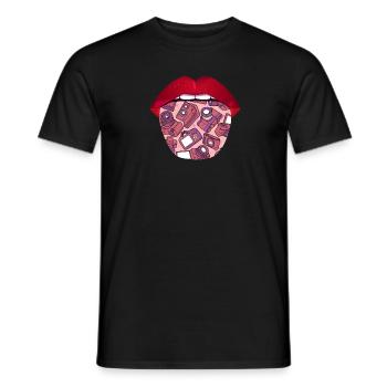 Photographer Photography Camera Tongue - Men's T-Shirt - black - Front - AI Model Male 178 light (178cm)