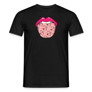 Tir à l’arc Tir à l’arc Langue d’archer - T-shirt homme - noir - Devant - AI Model Male 178 light (178cm)