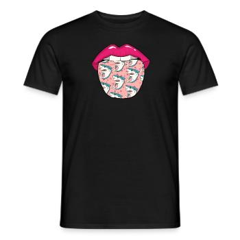 Langue de requin - T-shirt homme - noir - Devant - AI Model Male 178 light (178cm)