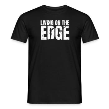 Diving Diver Living On The Edge - Men's T-Shirt - black - Front - AI Model Male 178 light (178cm)