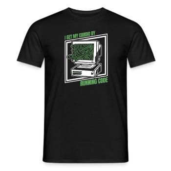Entwickler Coder Programmierer Herz - Männer T-Shirt - Schwarz - Vorne - AI Model Male 178 light (178cm)