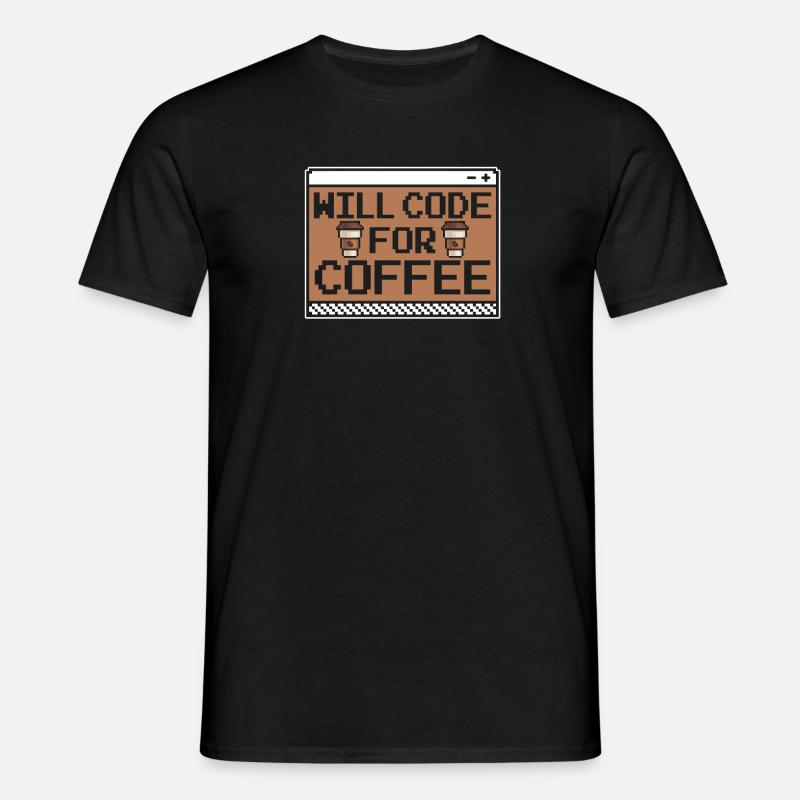 Developer Coder Programmer Coffee - Men's T-Shirt - black