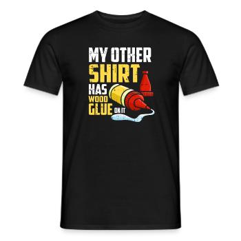 Drechseln Drechsler Kleber Holzdrehen - Männer T-Shirt - Schwarz - Vorne - AI Model Male 178 light (178cm)
