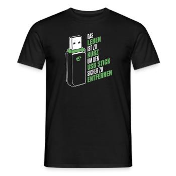 Entwickler Coder Programmierer USB - Männer T-Shirt - Schwarz - Vorne - AI Model Male 178 light (178cm)