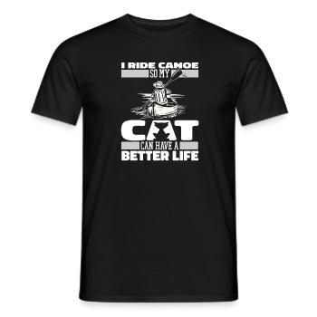 Kanu Kanute Katze - Männer T-Shirt - Schwarz - Vorne - AI Model Male 178 light (178cm)