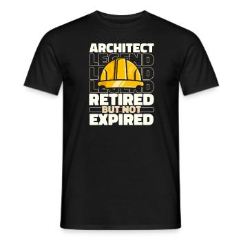 Architecte architecte à la retraite - T-shirt homme - noir - Devant - AI Model Male 178 light (178cm)