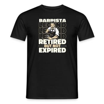 Barista Kaffee Im Ruhestand - Männer T-Shirt - Schwarz - Vorne - AI Model Male 178 light (178cm)