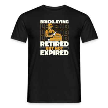 Briqueteur à la retraite - T-shirt homme - noir - Devant - AI Model Male 178 light (178cm)