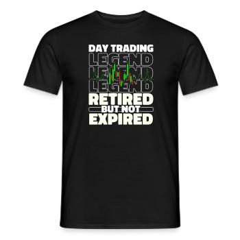 Day Trading Day Trader in Retirement - Men's T-Shirt - black - Front - AI Model Male 178 light (178cm)