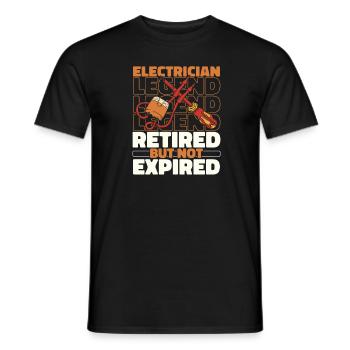 Électricien Technicien en électronique Retraité - T-shirt homme - noir - Devant - AI Model Male 178 light (178cm)