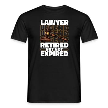 Lawyer Lawyer Jura Pensioner - Men's T-Shirt - black - Front - AI Model Male 178 light (178cm)