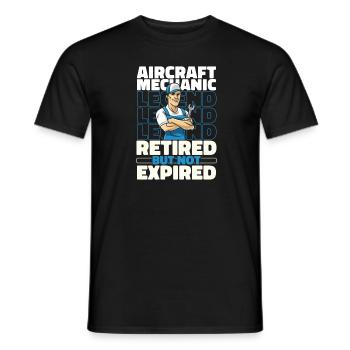 Airplane mechanic Pensioner - Men's T-Shirt - black - Front - AI Model Male 178 light (178cm)