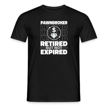prêteur sur gages à la retraite - T-shirt homme - noir - Devant - AI Model Male 178 light (178cm)
