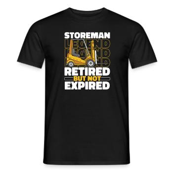 Warehouse clerk Retired warehouse worker - Men's T-Shirt - black - Front - AI Model Male 178 light (178cm)
