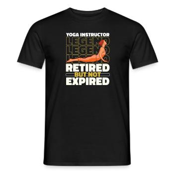 Yoga Teacher Yoga Instructor Retiree - Men's T-Shirt - black - Front - AI Model Male 178 light (178cm)