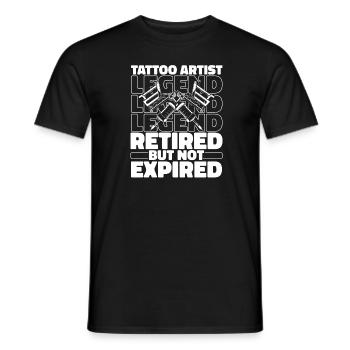 Tattoo Artist Tattoo Retired - Men's T-Shirt - black - Front - AI Model Male 178 light (178cm)