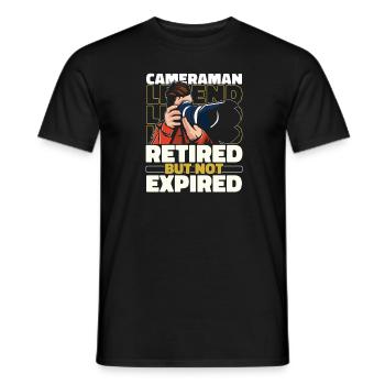 Caméraman à la retraite - T-shirt homme - noir - Devant - AI Model Male 178 light (178cm)