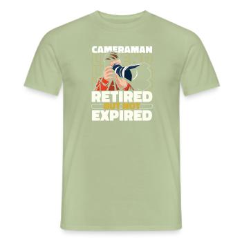 Retired cameraman - Men's T-Shirt - sage - Front - AI Model Male 178 light (178cm)