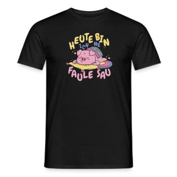 Schwein Schweinebauer Witzig Schwein - Männer T-Shirt - Schwarz - Vorne - AI Model Male 178 light (178cm)