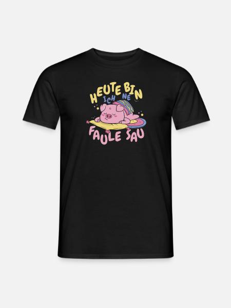 Schwein Schweinebauer Witzig Schwein - Männer T-Shirt - Schwarz
