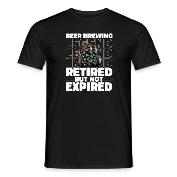 Hobby Brewer Beer Craft Beer Retired - Men's T-Shirt - black - Front - AI Model Male 178 light (178cm)