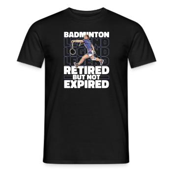 Badminton badminton in retirement - Men's T-Shirt - black - Front - AI Model Male 178 light (178cm)