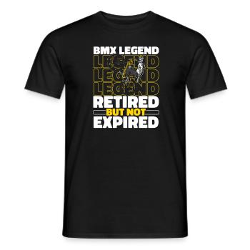 Bmx Bmx Biker in retirement - Men's T-Shirt - black - Front - AI Model Male 178 light (178cm)