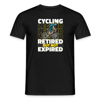 Road cycling Retired cyclists - Men's T-Shirt - black - Front - AI Model Male 178 light (178cm)