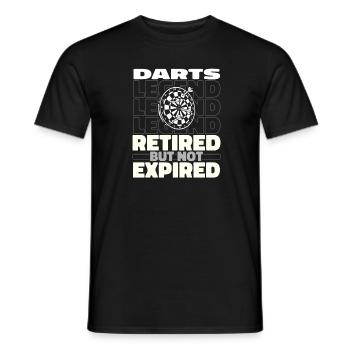 Retired Darts Darts Player - Men's T-Shirt - black - Front - AI Model Male 178 light (178cm)