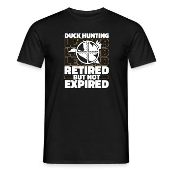 Duck Hunting Duck Hunting Pensioner - Men's T-Shirt - black - Front - AI Model Male 178 light (178cm)