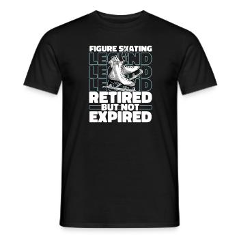 Figure skating Retired figure skater - Men's T-Shirt - black - Front - AI Model Male 178 light (178cm)
