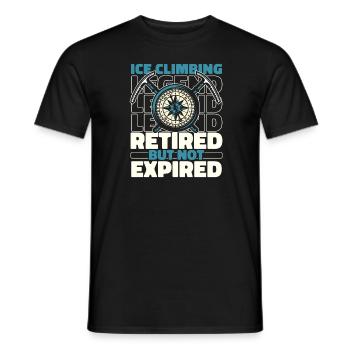 Escalade sur glace à la retraite - T-shirt homme - noir - Devant - AI Model Male 178 light (178cm)