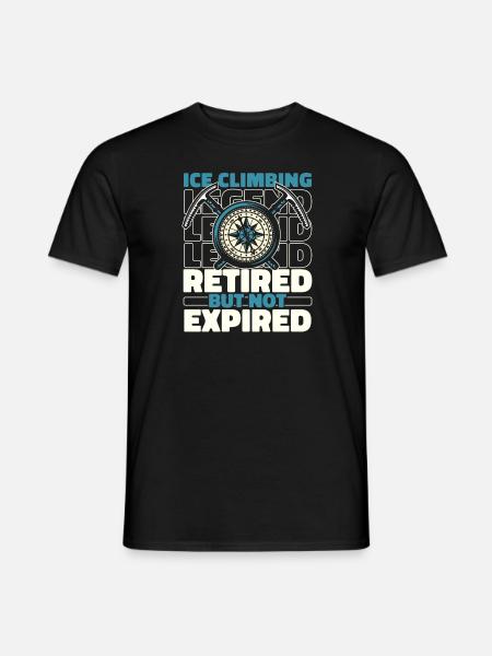 Ice climbing in retirement - Men's T-Shirt - black
