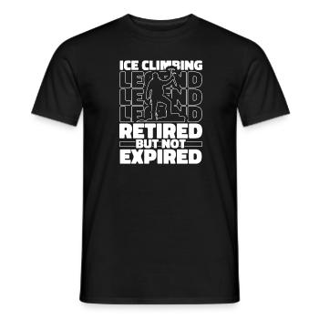 Retraités grimpeurs sur glace - T-shirt homme - noir - Devant - AI Model Male 178 light (178cm)