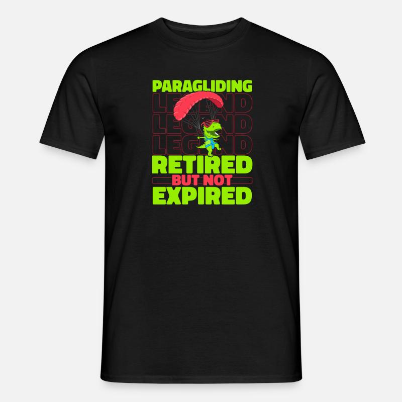 Paragleiter Paragleiten Dino - Männer T-Shirt - Schwarz