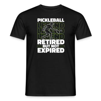 Pickleball pensioners - Men's T-Shirt - black - Front - AI Model Male 178 light (178cm)