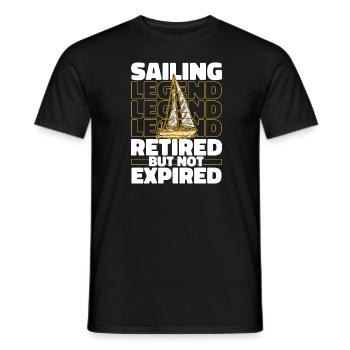 Sailing Sailors Retired Sailboat - Men's T-Shirt - black - Front - AI Model Male 178 light (178cm)