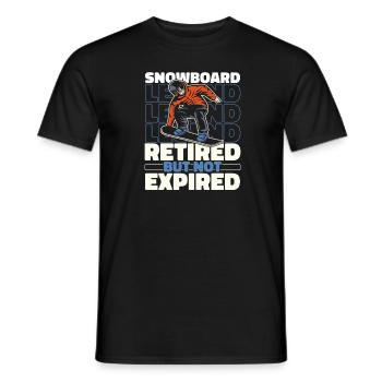 Snowboard Snowboarder Pensioner - Men's T-Shirt - black - Front - AI Model Male 178 light (178cm)