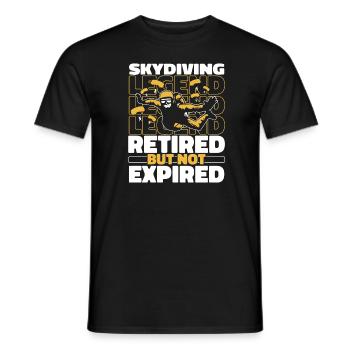 Skydiving Skydiving - Men's T-Shirt - black - Front - AI Model Male 178 light (178cm)