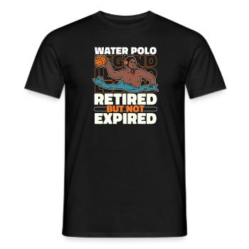 Water polo water polo player in retirement - Men's T-Shirt - black - Front - AI Model Male 178 light (178cm)